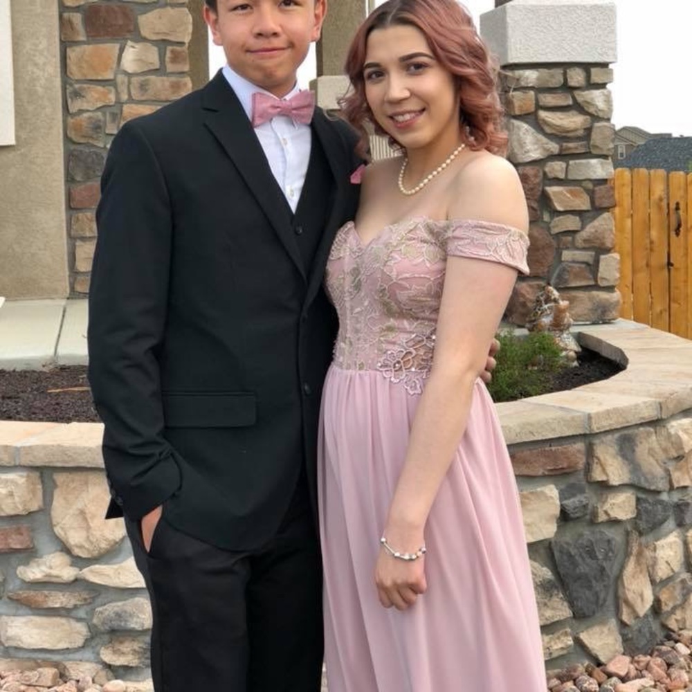 Beautiful Mauve Dress w/ Lace